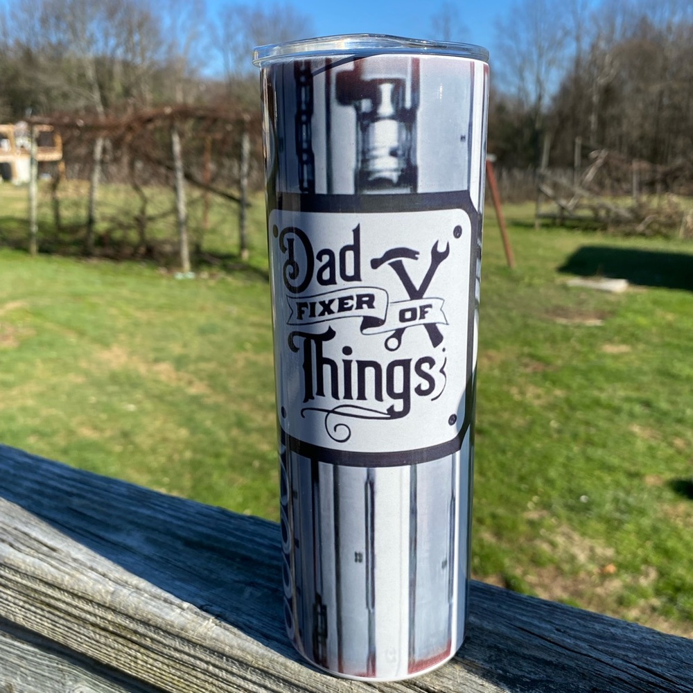 Handmade- 20oz Tumbler- Dad Fixer Of Things